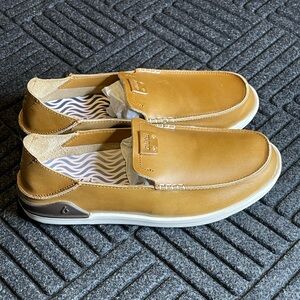 Men’s Olukai Kakaha Nia Brown Loafers size 10-Brand New Without Box